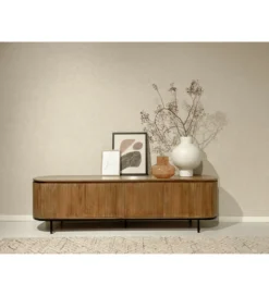 Stolik pod TV NOORK 210 cm drewno mango