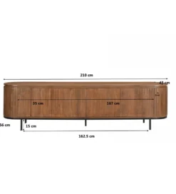 Stolik pod TV NOORK 170 cm drewno mango