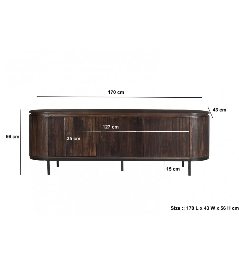Stolik pod TV NOORK 170 cm w kolorze orzechowym