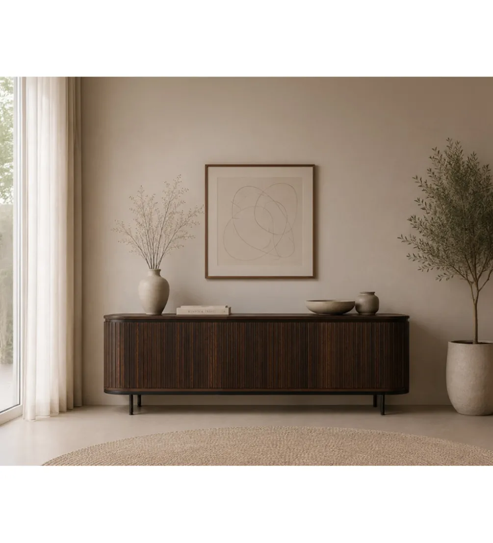 Stolik pod TV NOORK 170 cm w kolorze orzechowym