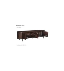 Stolik pod TV NOORK 210 cm w kolorze orzechowym