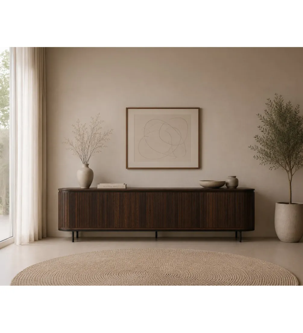 Stolik pod TV NOORK 210 cm w kolorze orzechowym