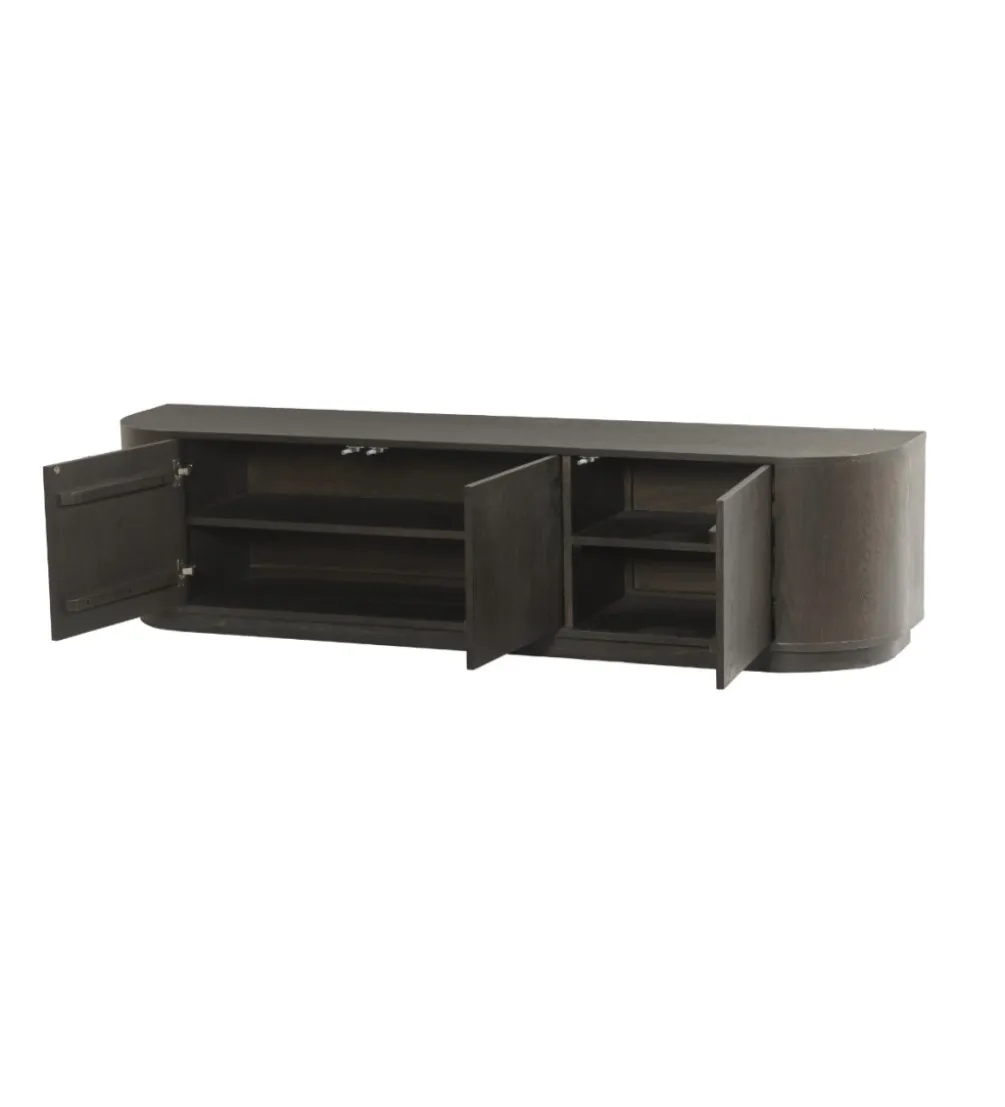 Stolik pod TV NOVERO 180 cm ciemnobrązowy