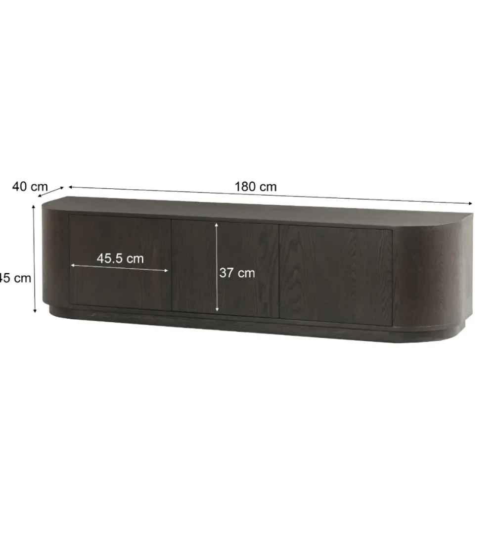 Stolik pod TV NOVERO 180 cm ciemnobrązowy