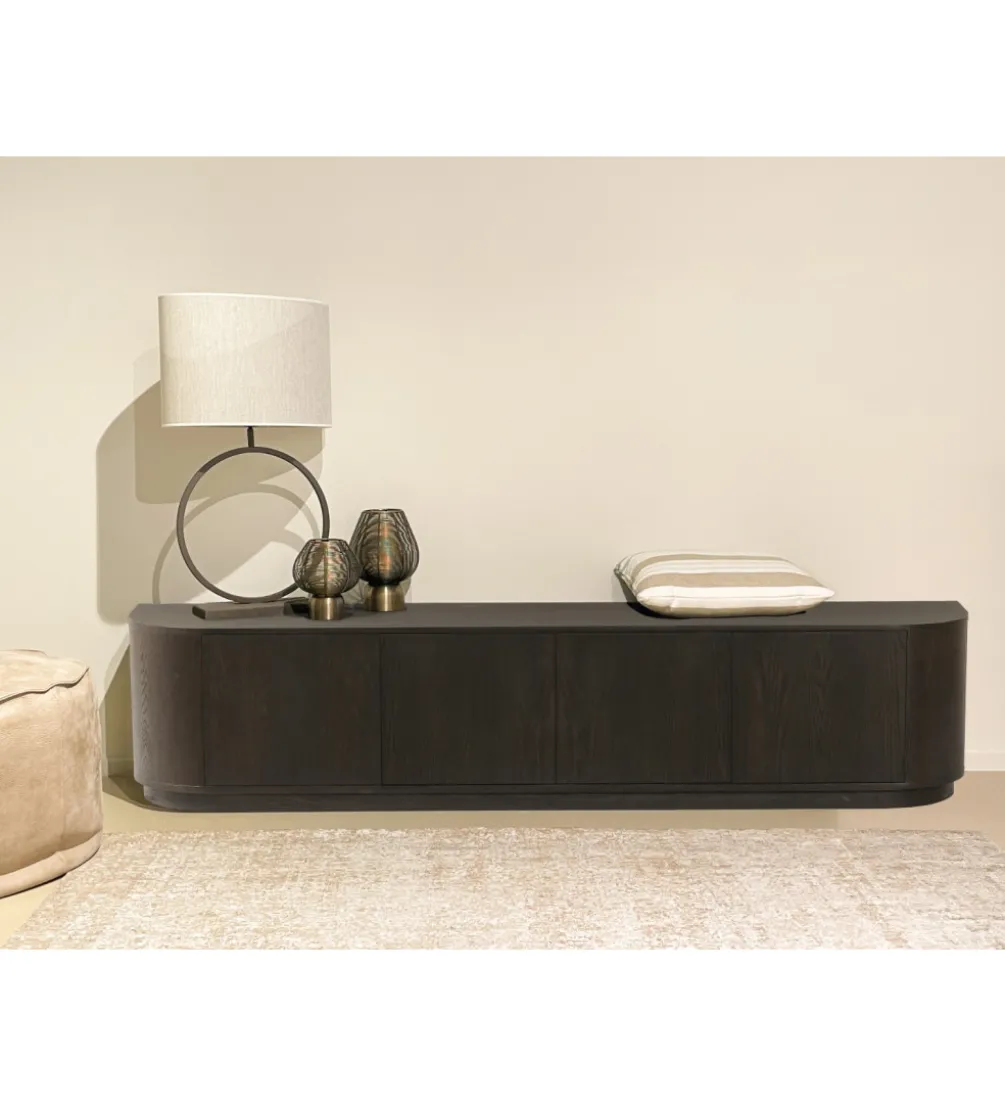 Stolik pod TV NOVERO 220 cm ciemnobrązowy