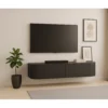 Stolik pod TV NOVERO ZWEVEND 140 cm czarny