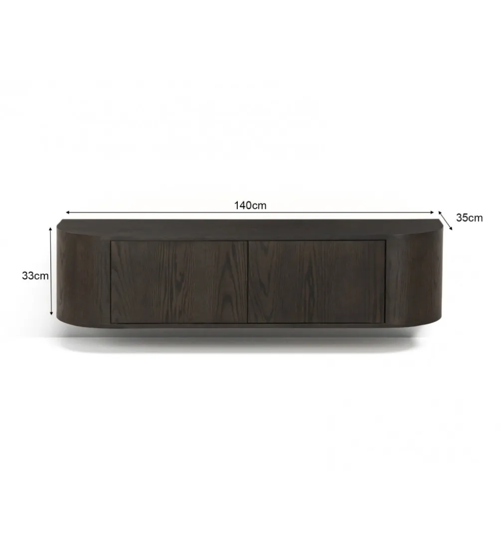 Stolik pod TV NOVERO ZWEVEND 140 cm czarny