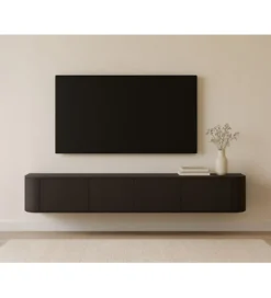 Stolik pod TV NOVERO ZWEVEND 220 cm czarny