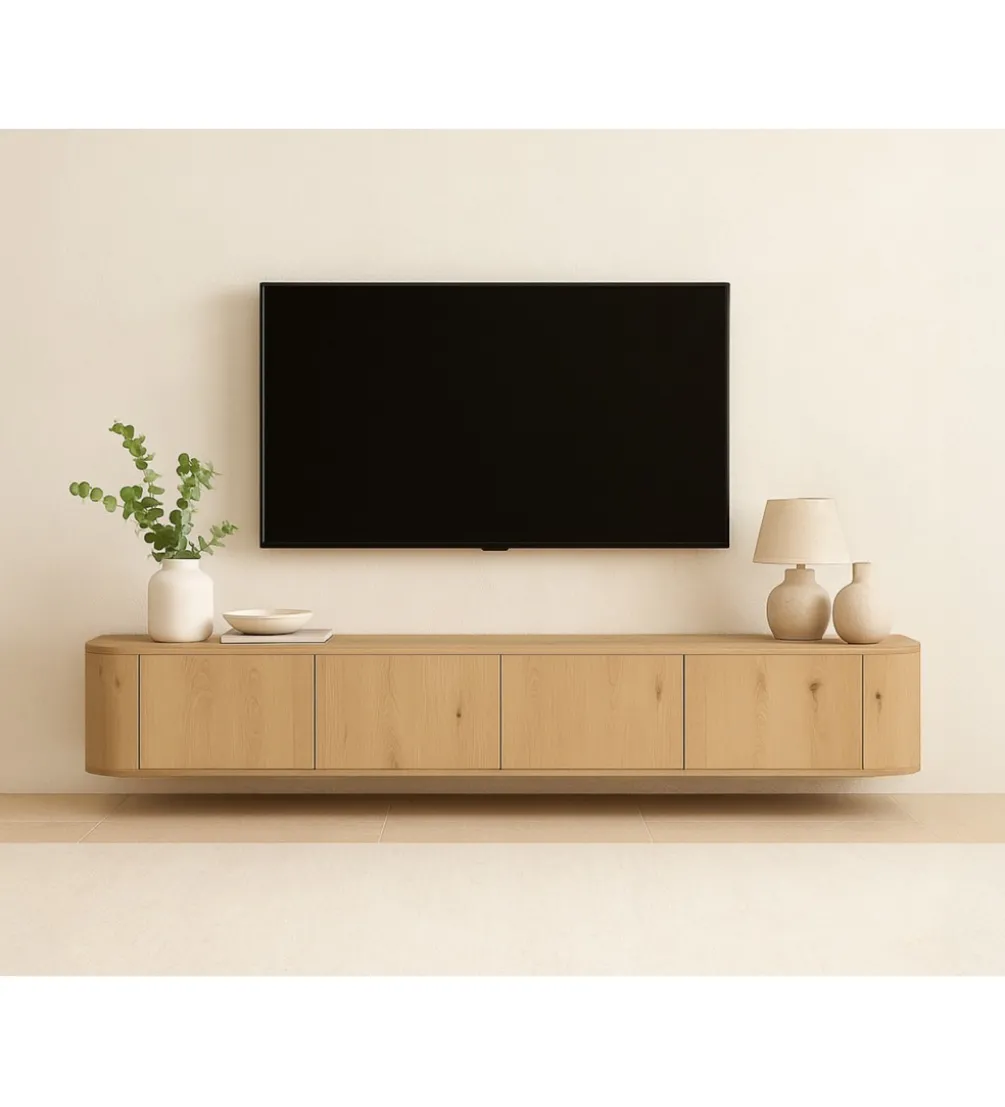 Stolik pod TV NOVERO ZWEVEND 220 cm naturalny