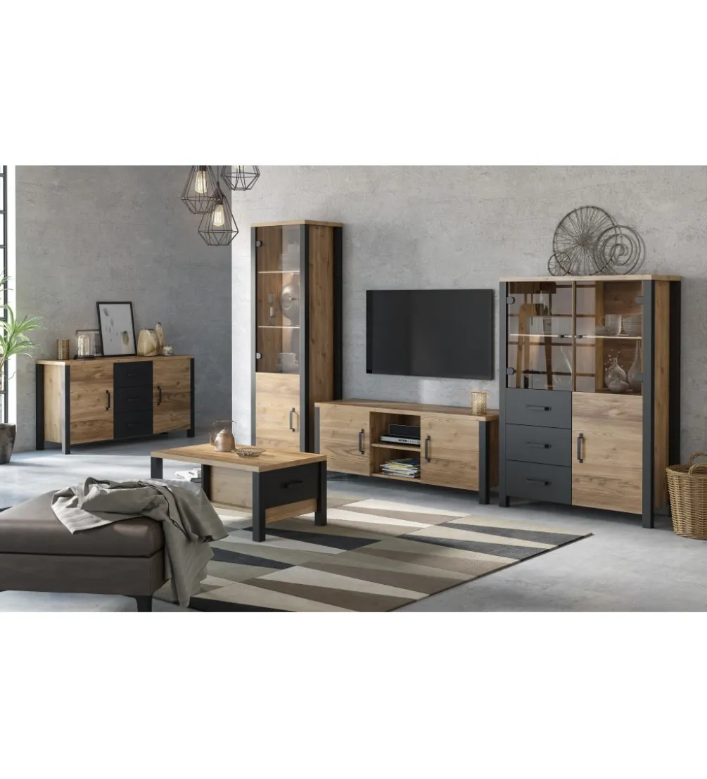 Stolik pod Tv OLIN WM 147 cm w optyce świerku Appenzeller