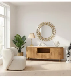 Stolik pod TV PAPATU 160 cm kolor dębu efekt marmuru