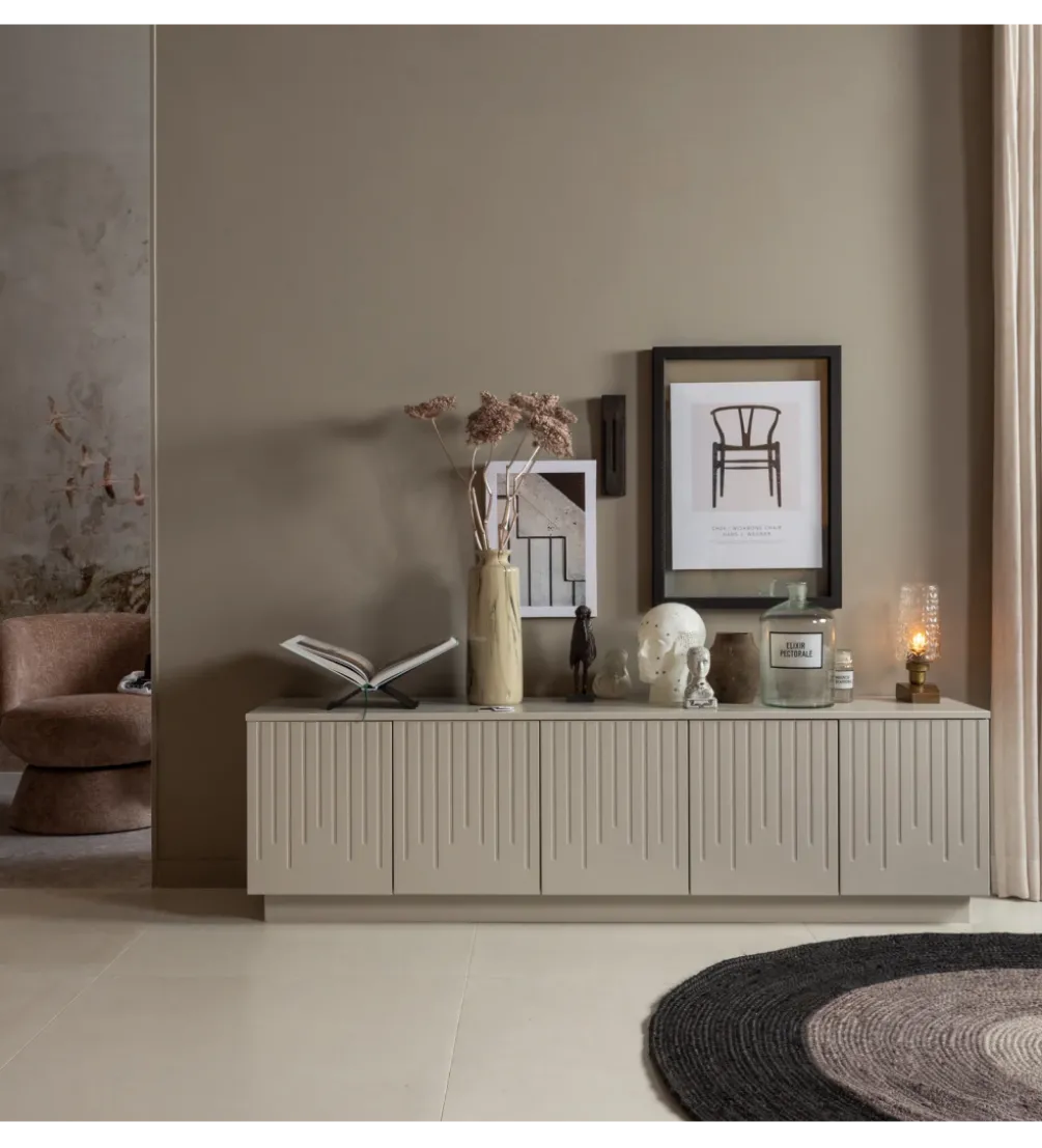 Stolik pod TV PENCIL drewno sosny mist