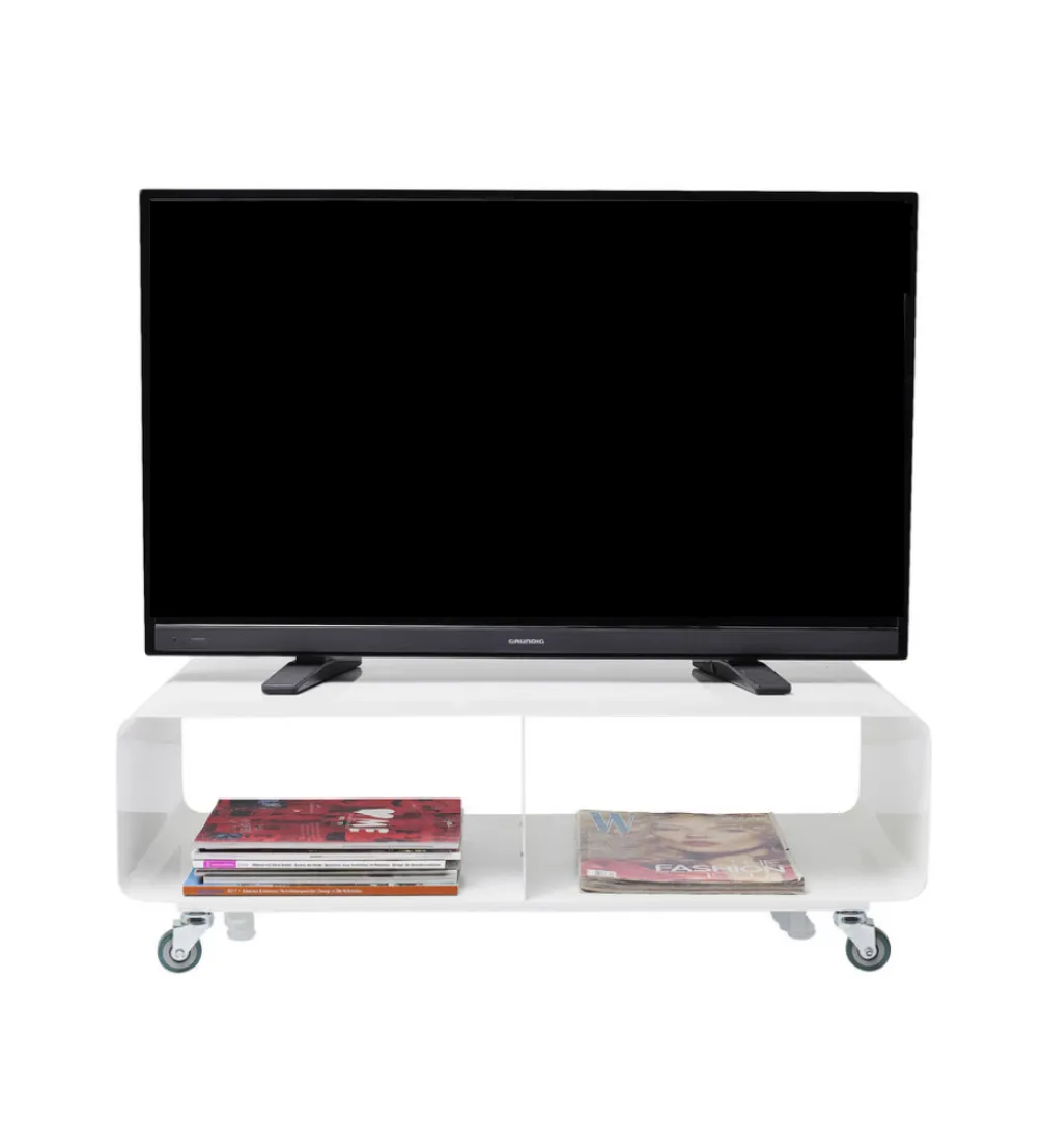 Stolik pod TV PORTABLE 90 cm biały