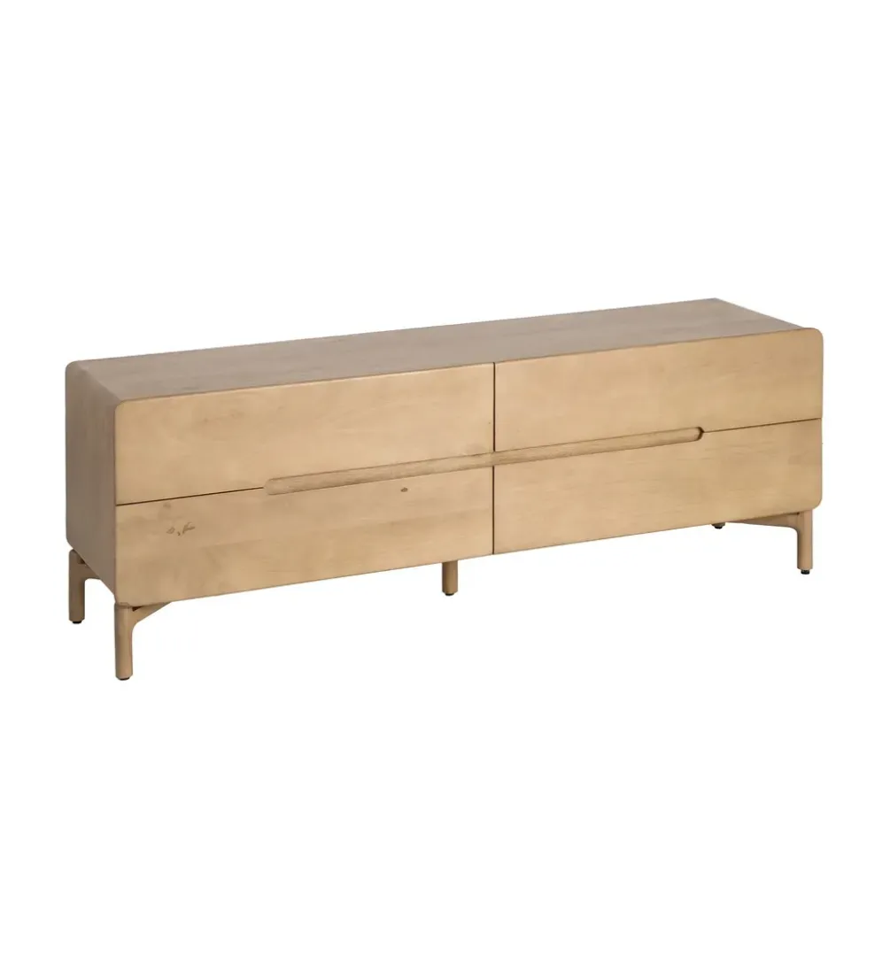 Stolik pod TV SELVADE 160 cm drewno mango