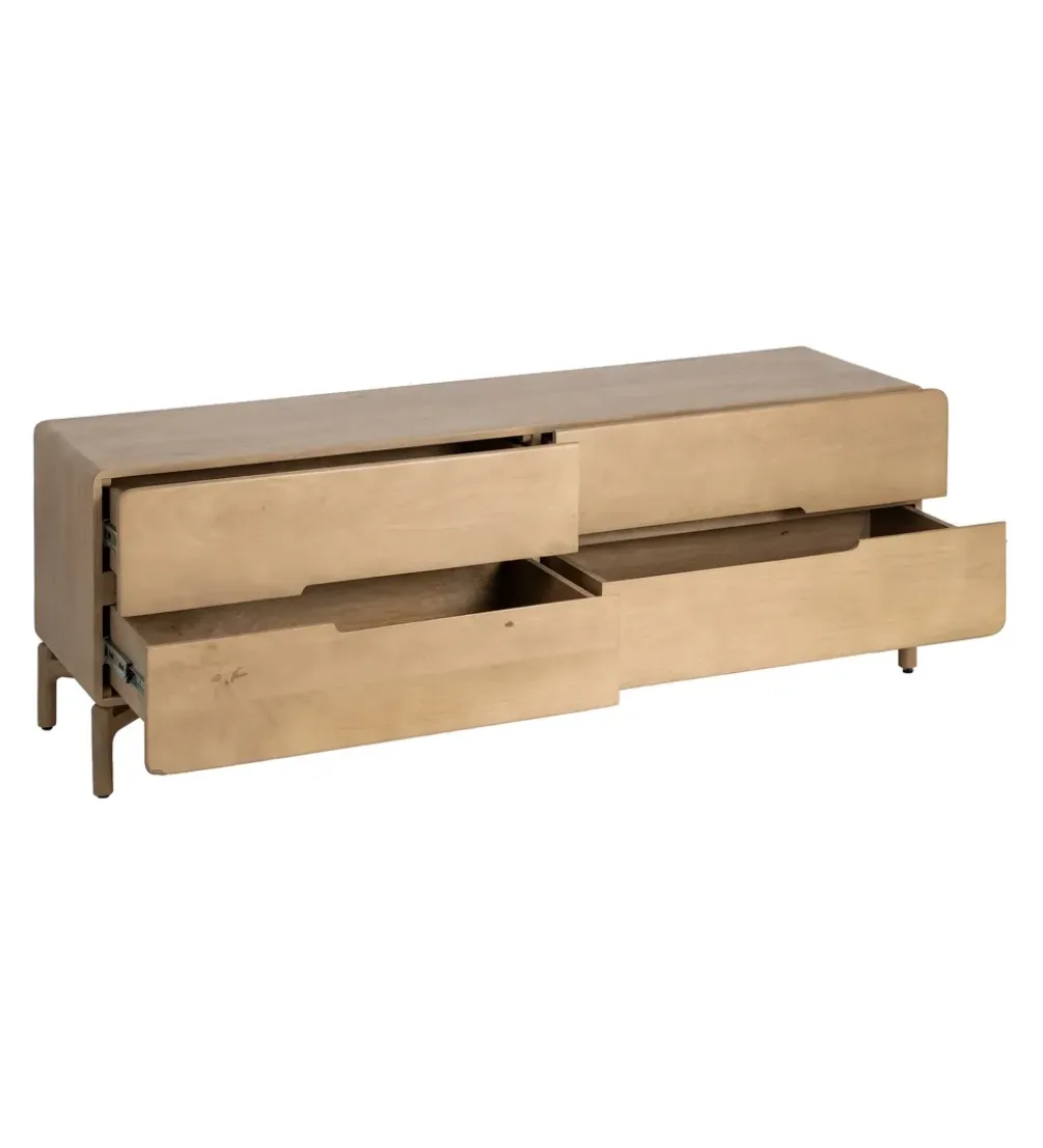 Stolik pod TV SELVADE 160 cm drewno mango