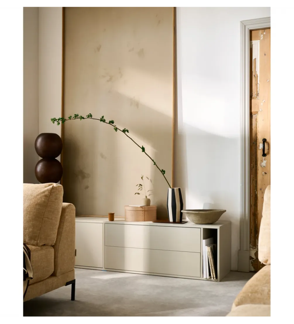 Stolik pod TV SETTLE 200 cm drewno sosny dust
