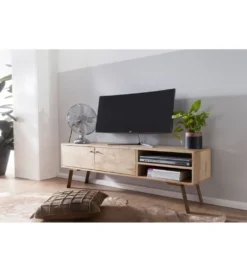 Stolik pod TV SIKAR 145 cm drewno mango