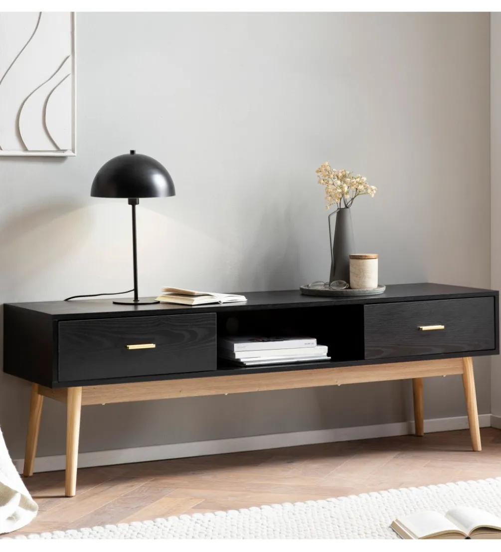 Stolik pod TV STILER 150 cm czarny