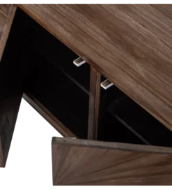 Stolik pod TV SUN 150 cm drewno teak brązowy