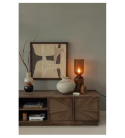 Stolik pod TV SUN 200 cm drewno teak brązowy