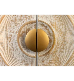Stolik pod TV SWEET GOLDEN SUNSET 180 cm drewno mango biała