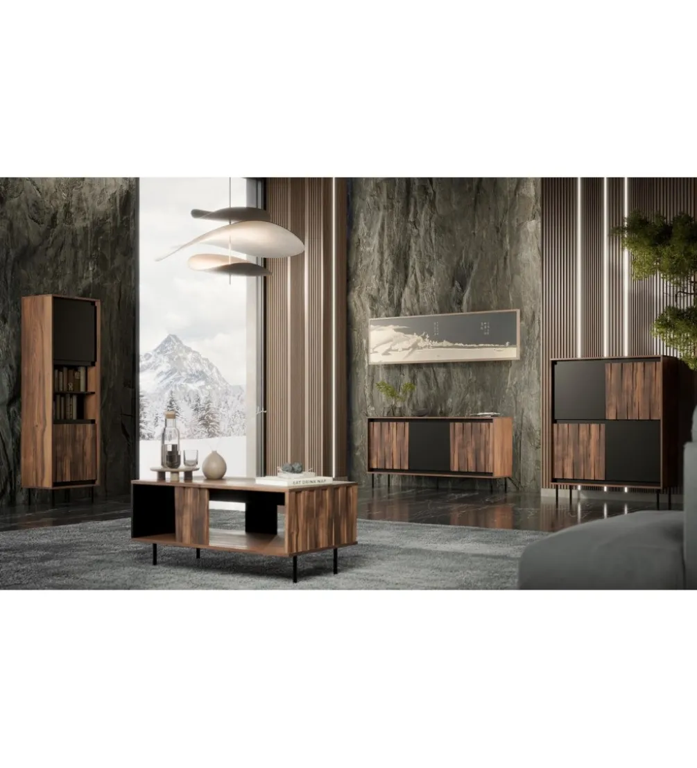 Stolik pod TV SWING 180 cm w optyce orzecha