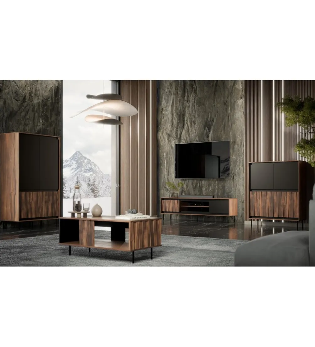 Stolik pod TV SWING 180 cm w optyce orzecha