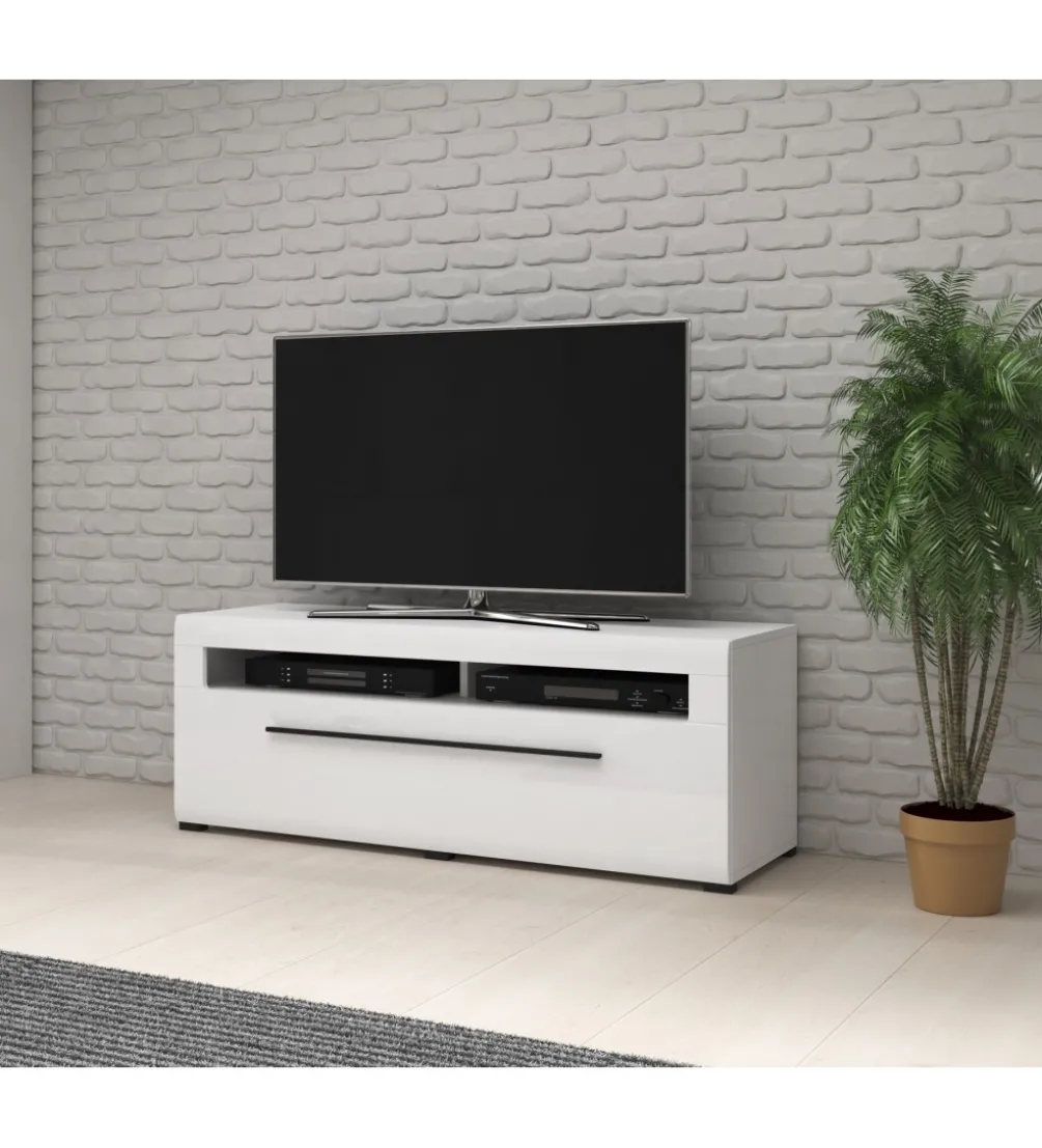 Stolik pod TV TULSA 140 cm biały