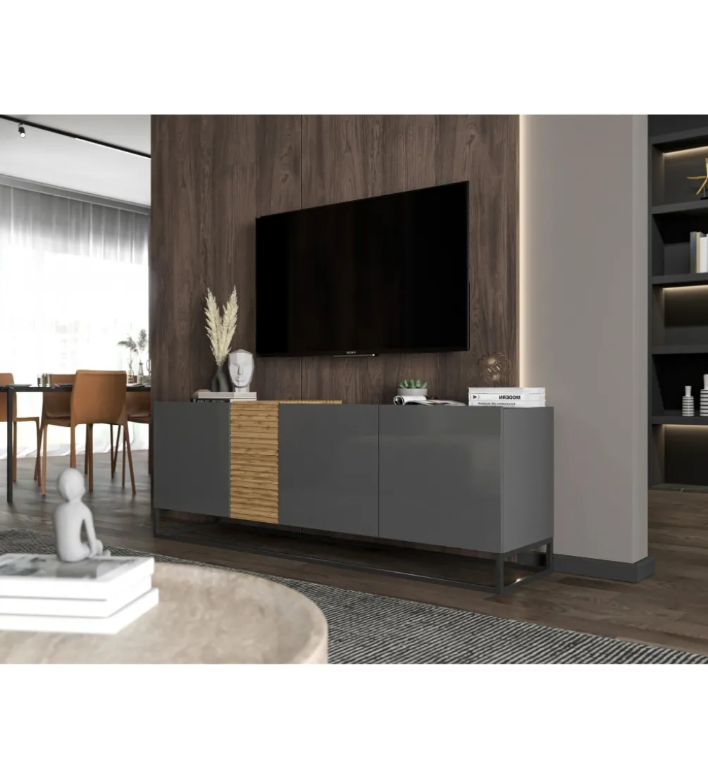 Stolik pod TV VANTA 160 cm antracytowy