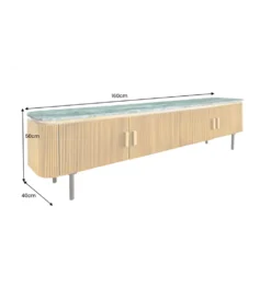 Stolik pod TV VENEZIANO 160cm drewno mango