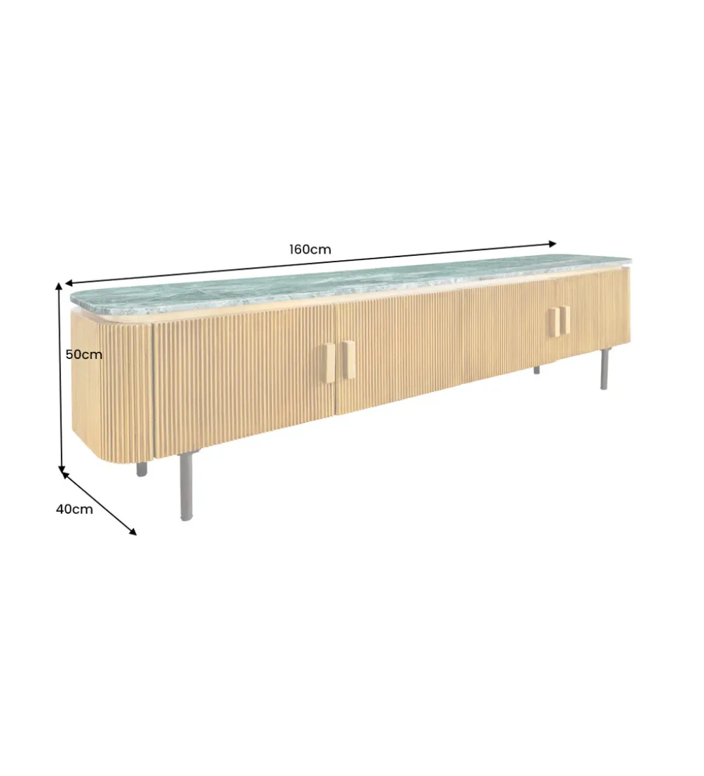 Stolik pod TV VENEZIANO 160cm drewno mango