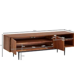 Stolik pod TV VERRES 123 cm drewno sheesham