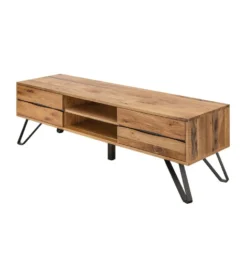 Stolik pod TV VIVENTE Living Edge 160 cm drewno dąb dziki