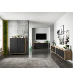 Stolik pod Tv wiszący Apollo B 150 cm antracytowy