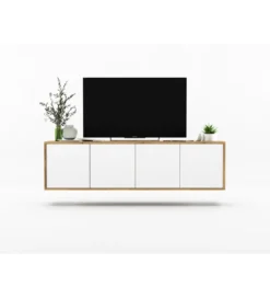 Stolik pod Tv wiszący Apollo B 150 cm biały