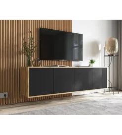 Stolik pod Tv wiszący Apollo B 150 cm czarny
