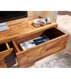 Stolik pod Tv wiszący INDIOS 108 cm drewno sheesham