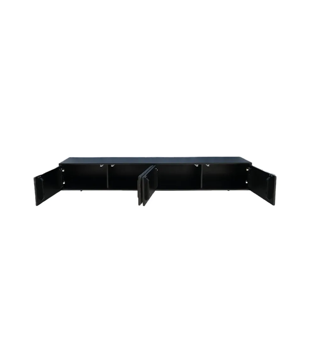 Stolik pod TV wiszący MOUNTAIN SOUL 200 cm drewno akacja czarny