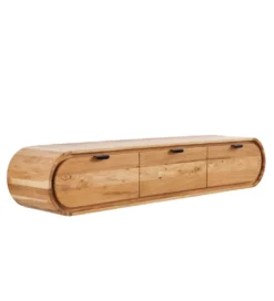 Stolik pod TV wiszący ORGANIC 160 cm drewno akacja