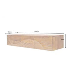 Stolik pod TV wiszący SCORPION 200 cm drewno mango