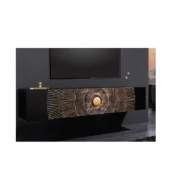 Stolik pod TV wiszący SWEET GOLDEN SUNSET 160 cm drewno mango