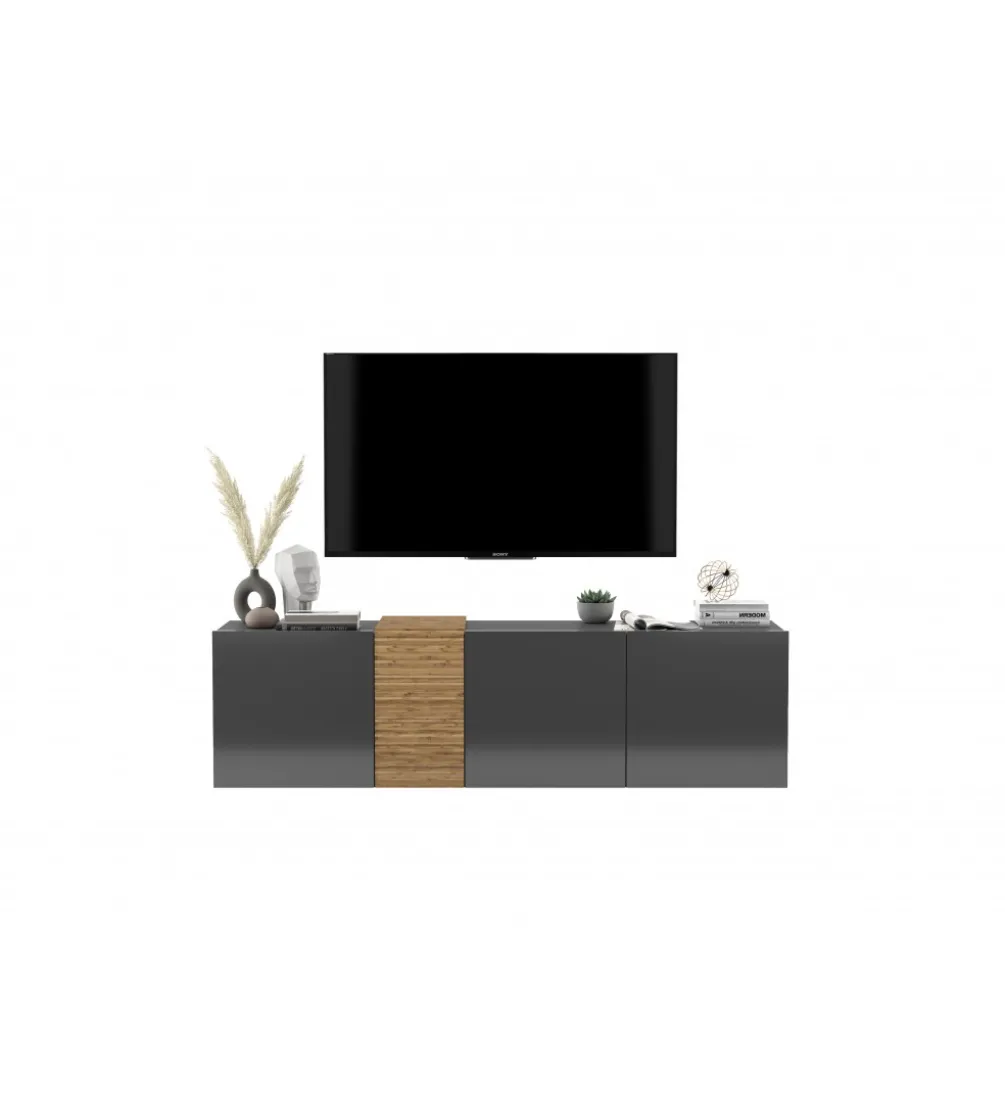 Stolik pod TV wiszący VANTA 160 cm antracytowy
