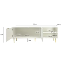 Stolik pod TV WOHNLING 150 cm biały