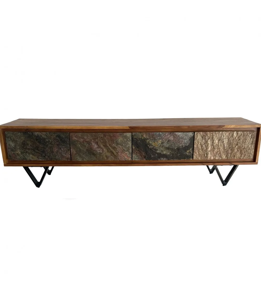 Stolik pod TV WOHNLING 160 cm drewno sheesham