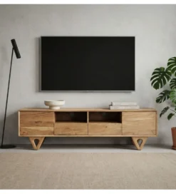 Stolik pod TV WOHNLING 160 cm drewno akacja