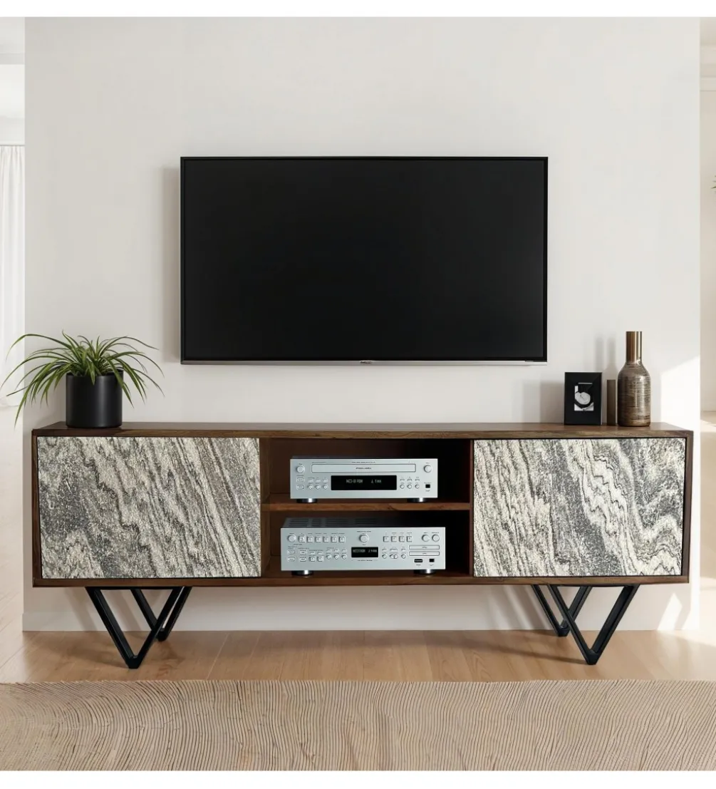 Stolik pod TV WOHNLING 150 cm drewno sheesham