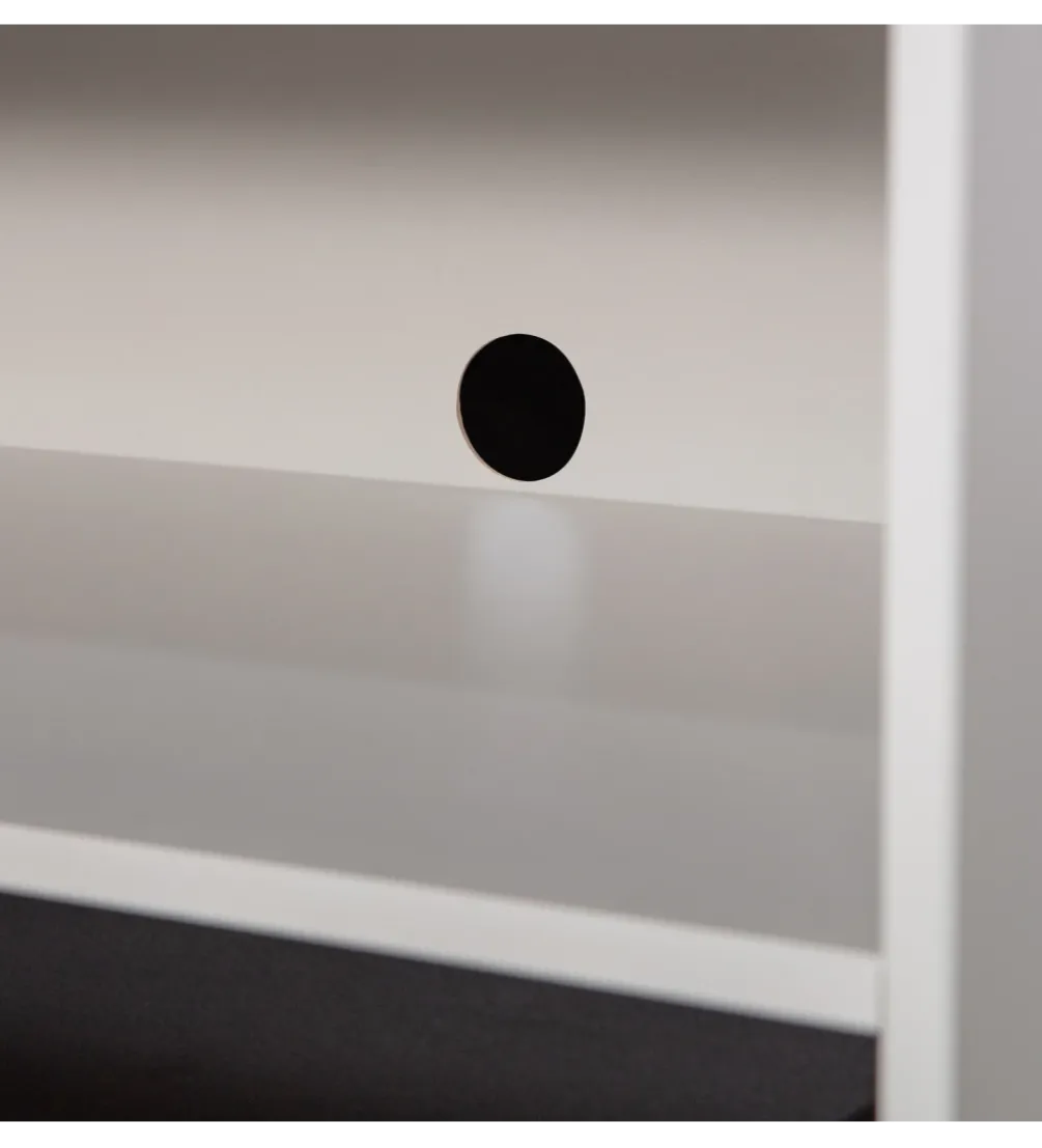 Stolik pod TV YISSA 70 cm półka otwarta szara
