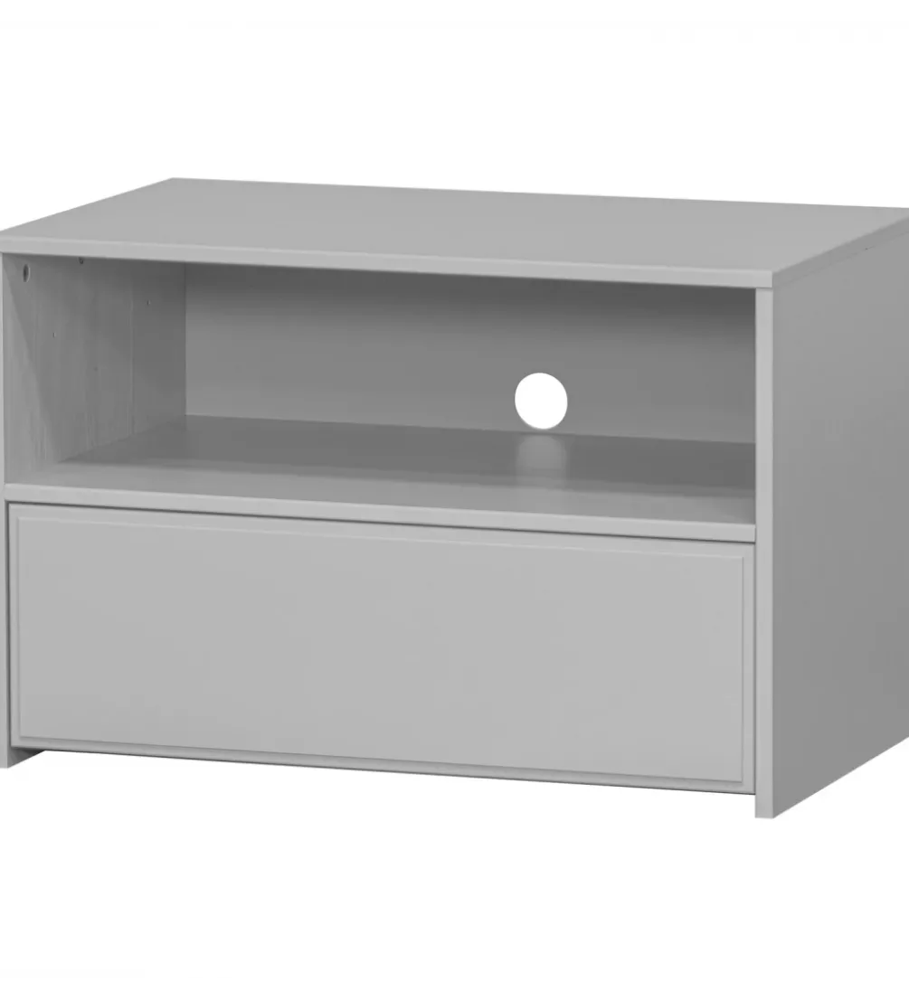 Stolik pod TV YISSA 70 cm półka otwarta szara