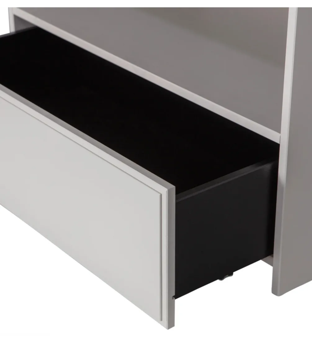 Stolik pod TV YISSA 70 cm półka otwarta szara