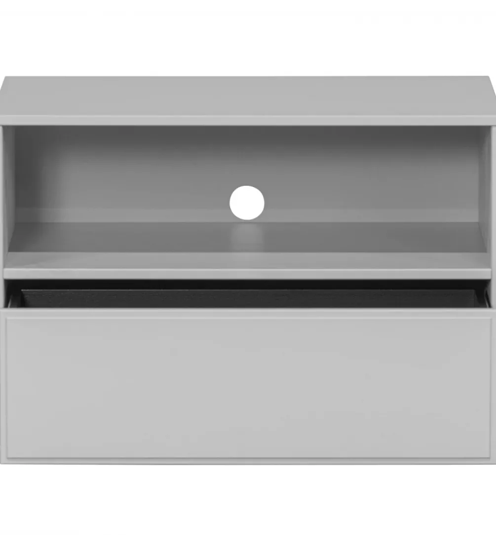 Stolik pod TV YISSA 70 cm półka otwarta szara